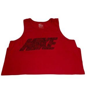Nike Men's Medium Red "The Nike Tee" Sleeveless Shirt Tank Top Muscle Shirt